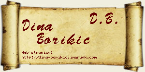 Dina Borikić vizit kartica